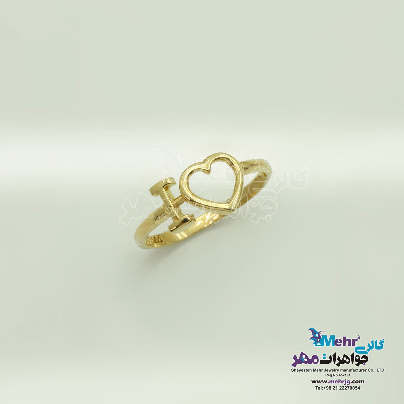 انگشتر طلا - طرح قلب