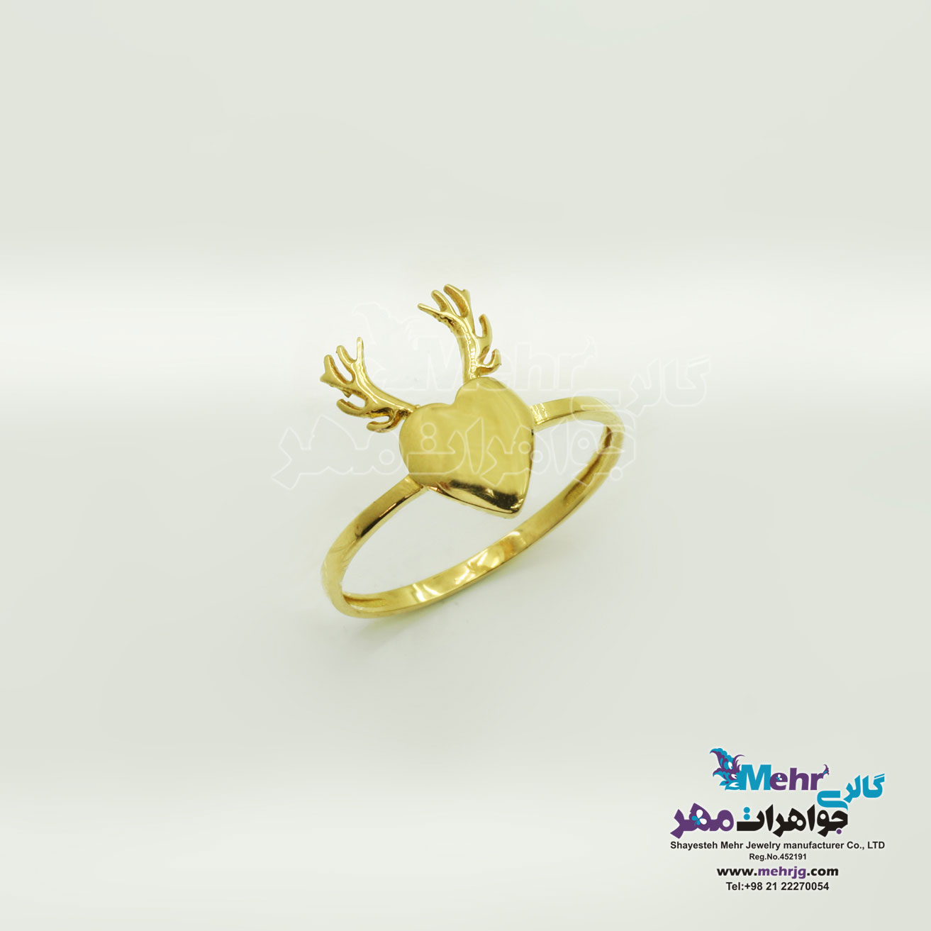 انگشتر طلا - طرح قلب