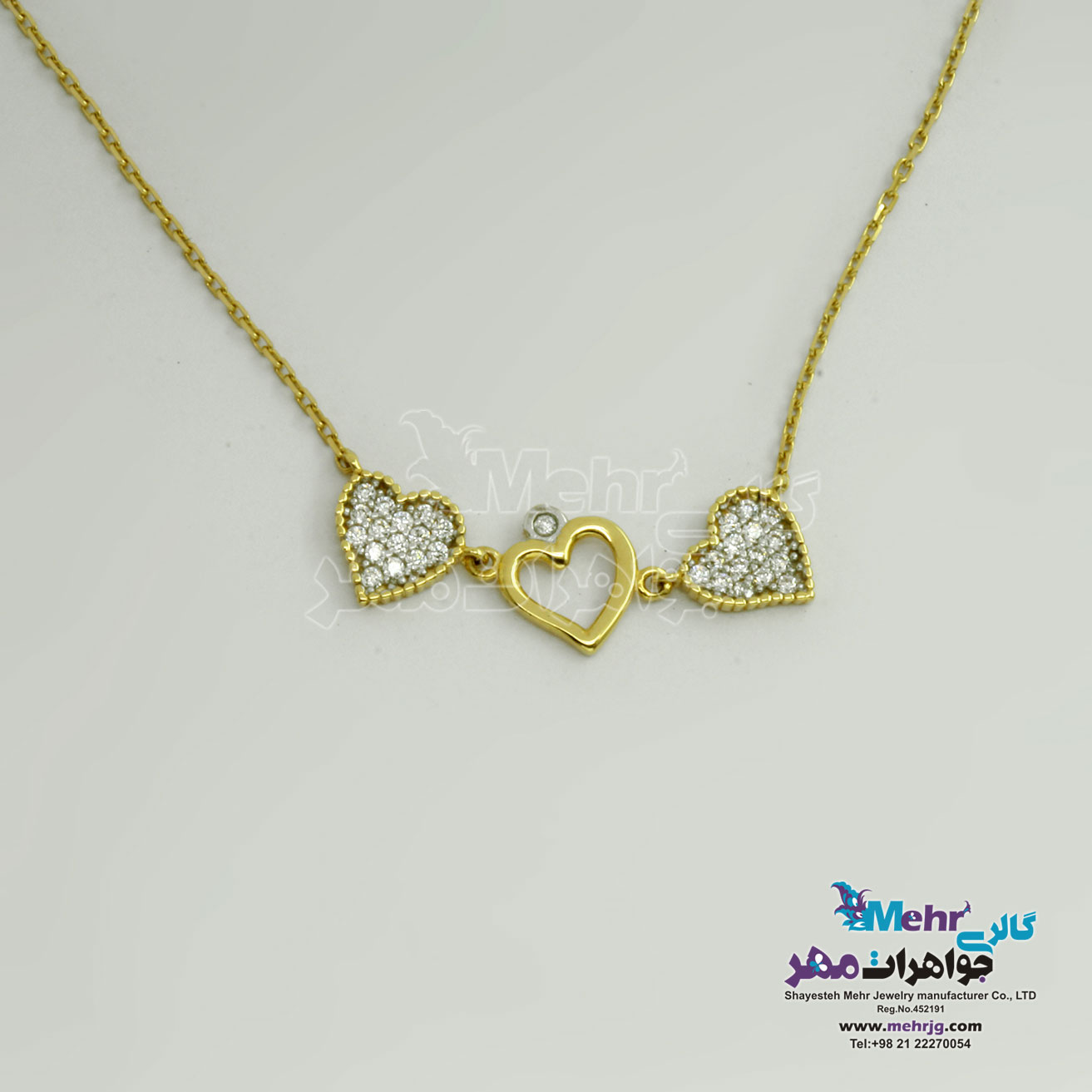 گردنبند طلا - طرح قلب