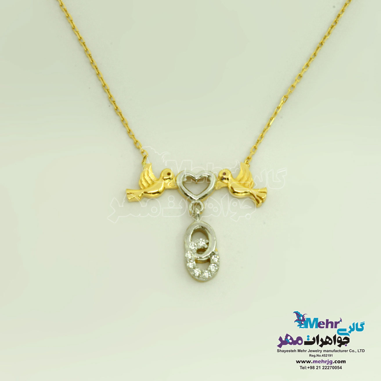گردنبند طلا - طرح قلب