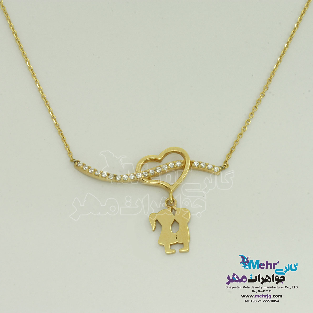 گردنبند طلا - طرح قلب