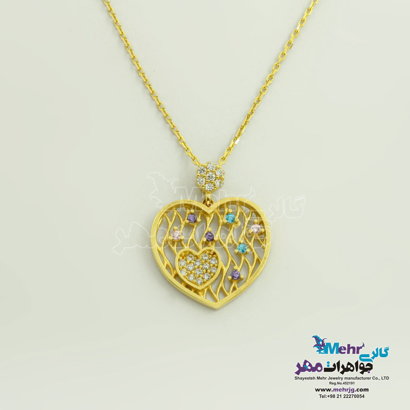گردنبند طلا - طرح قلب