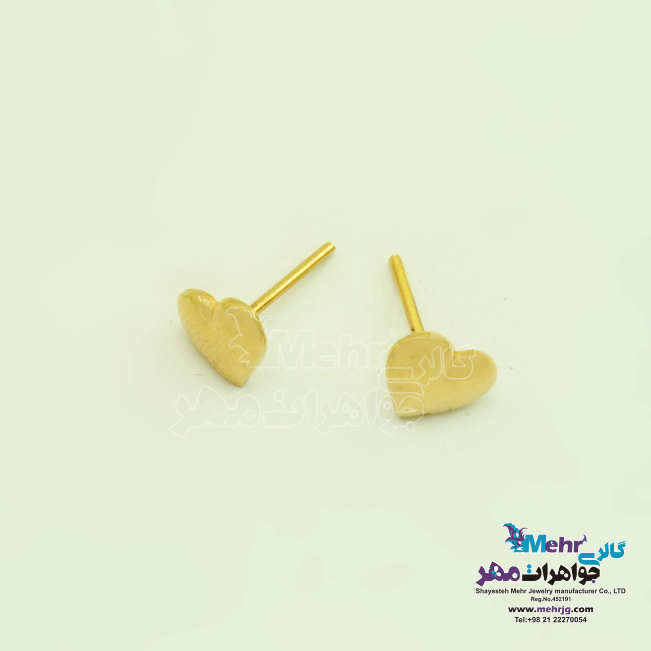 گوشواره طلا - طرح قلب
