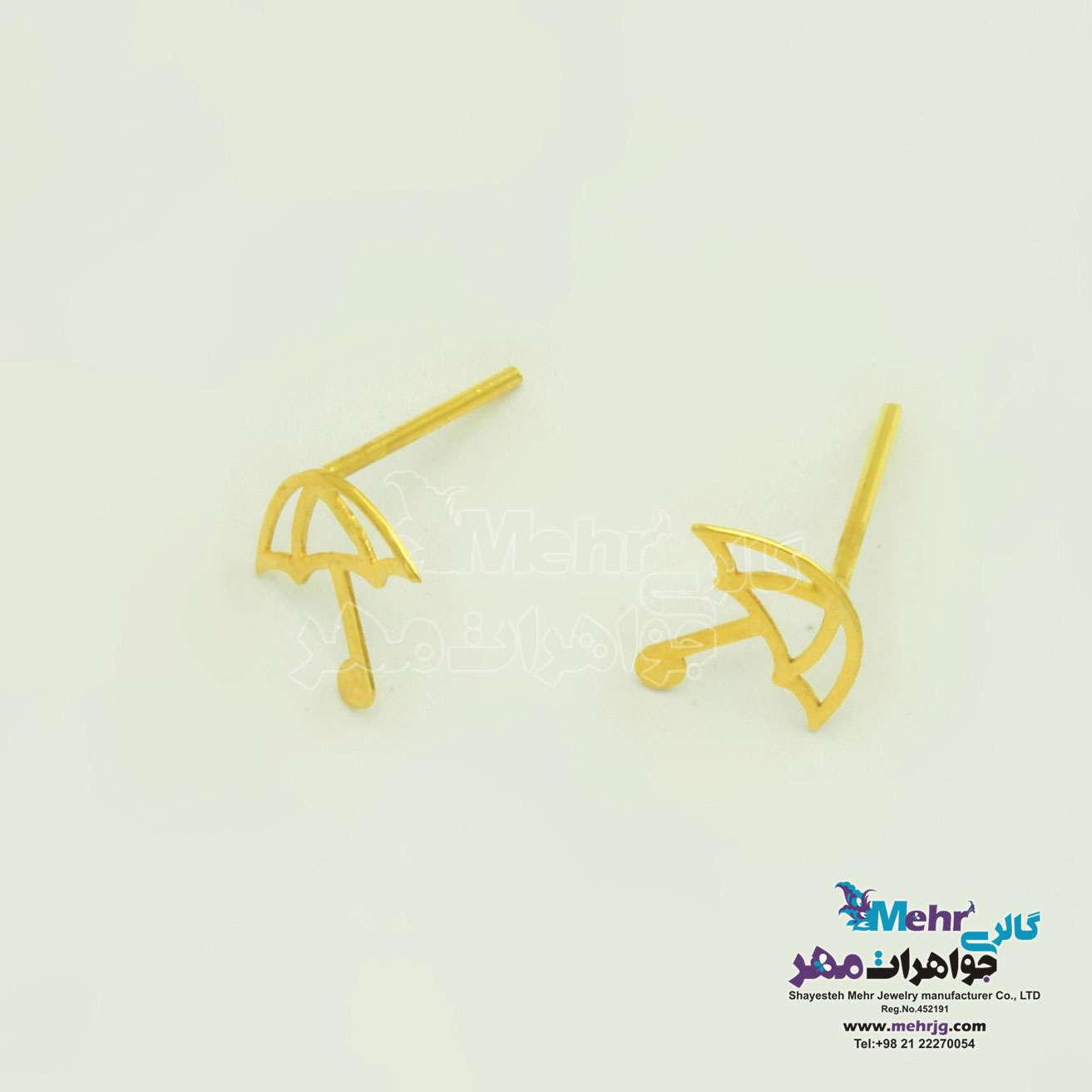 گوشواره طلا - طرح چتر