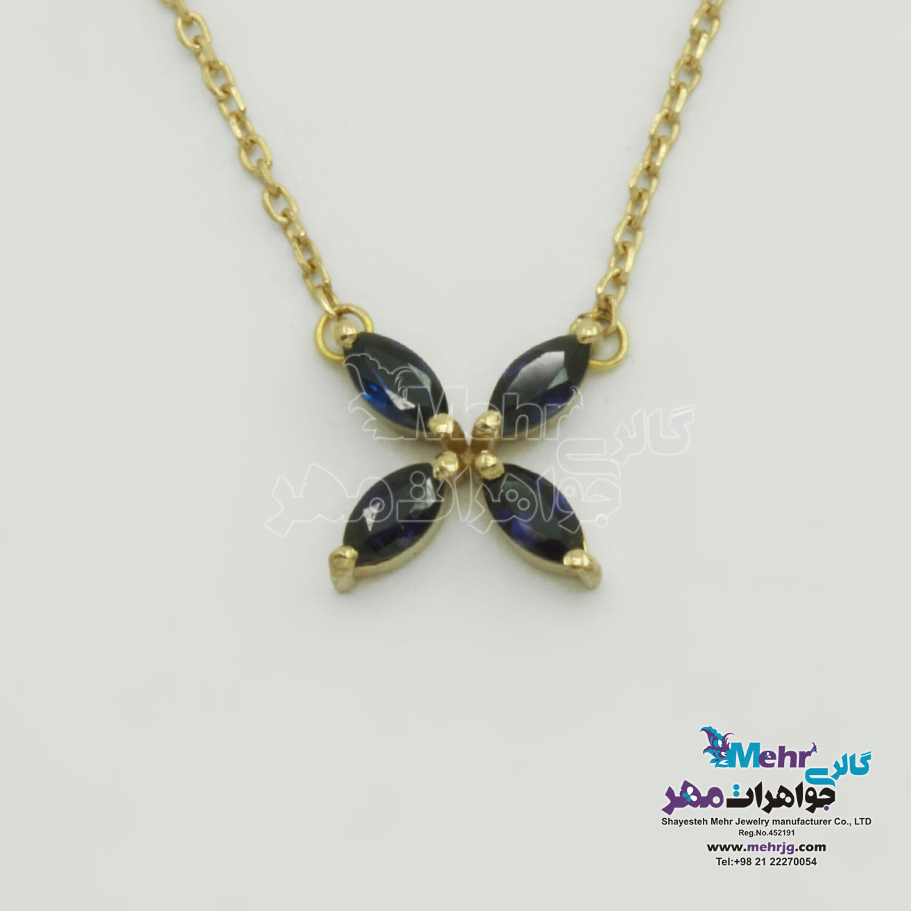 گردنبند طلا - طرح گل