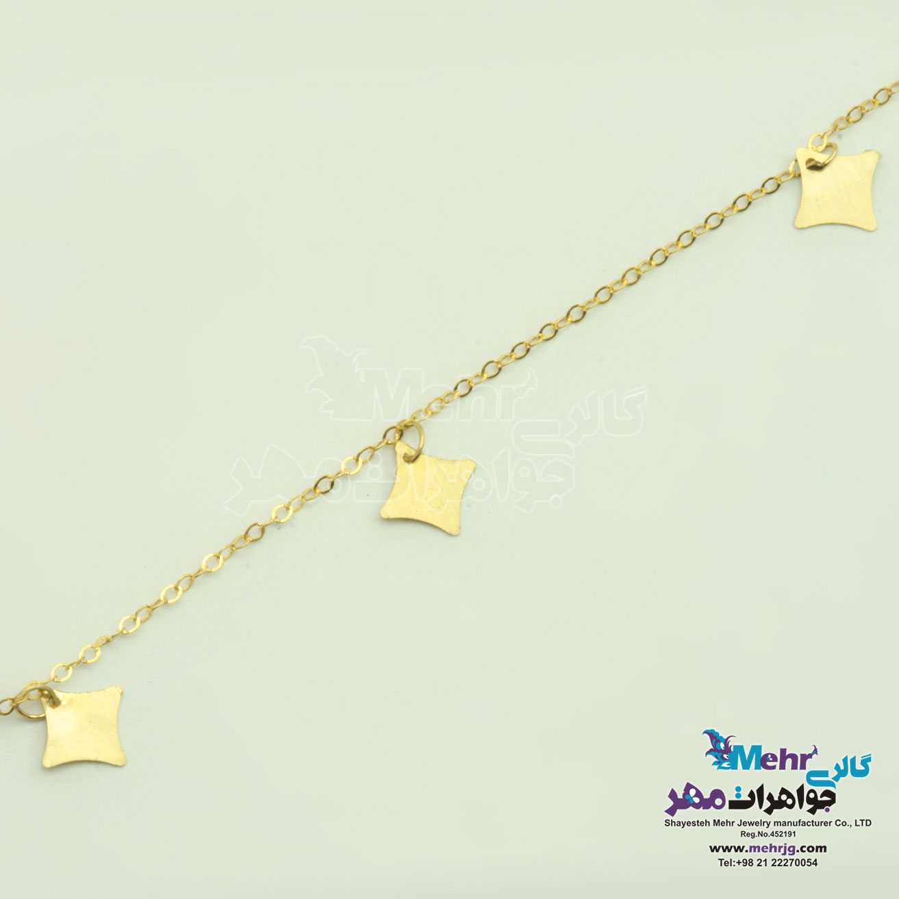 دستبند طلا - طرح هندسی