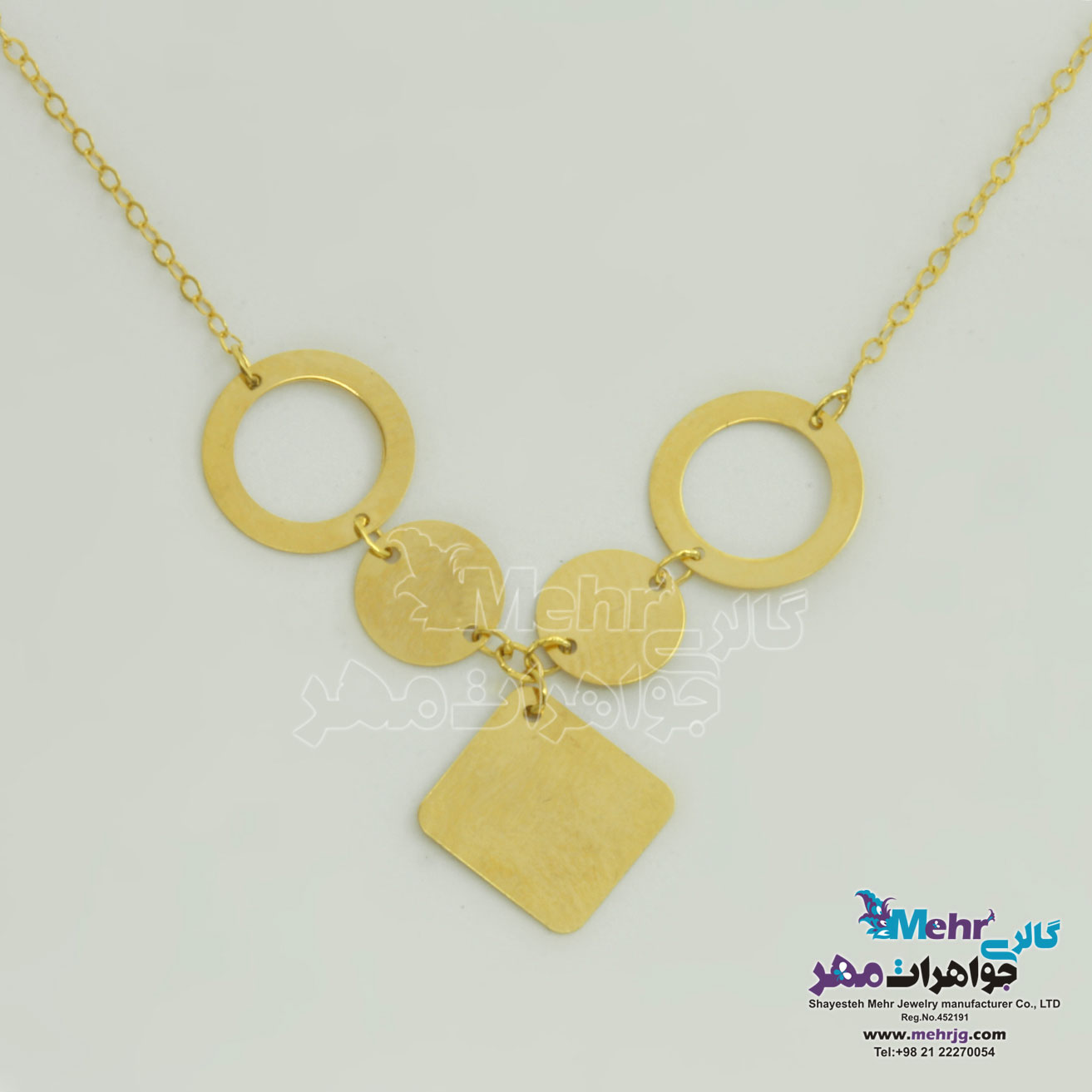 گردنبند طلا - طرح هندسی