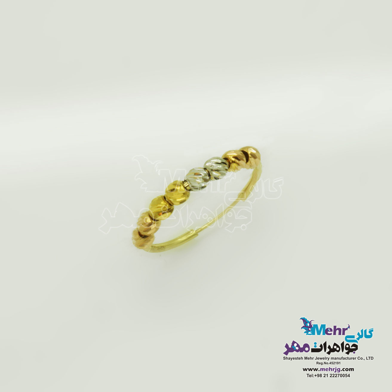 انگشتر طلا - طرح گوی تراش