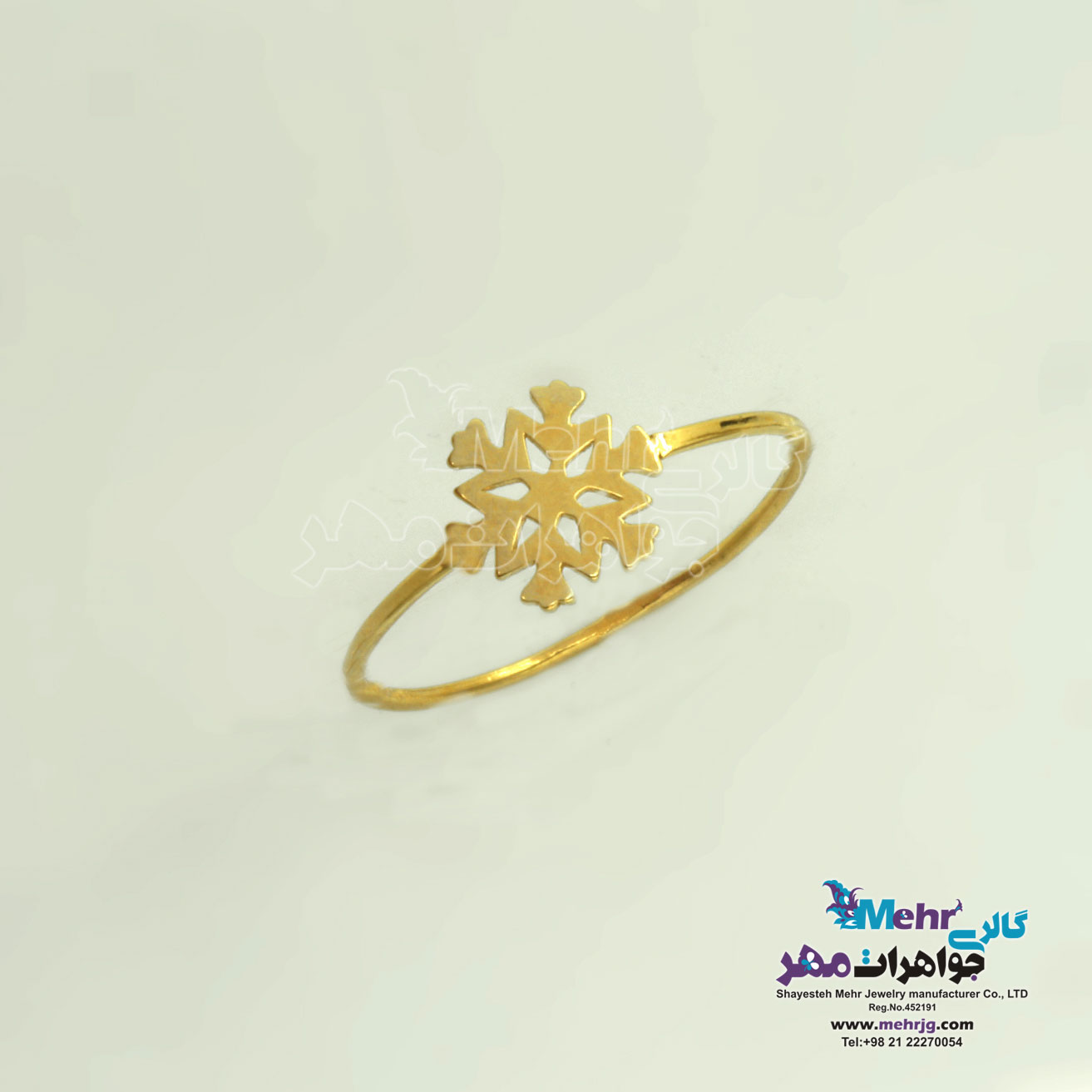 انگشتر طلا - طرح برف