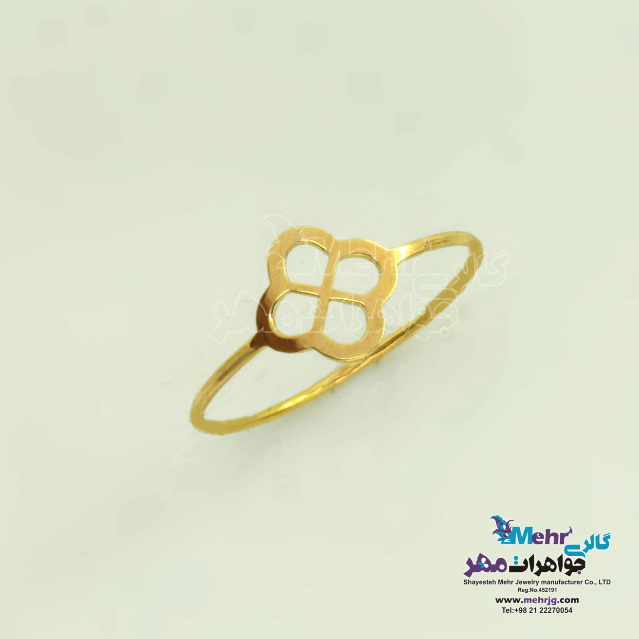 انگشتر طلا - طرح شبدر