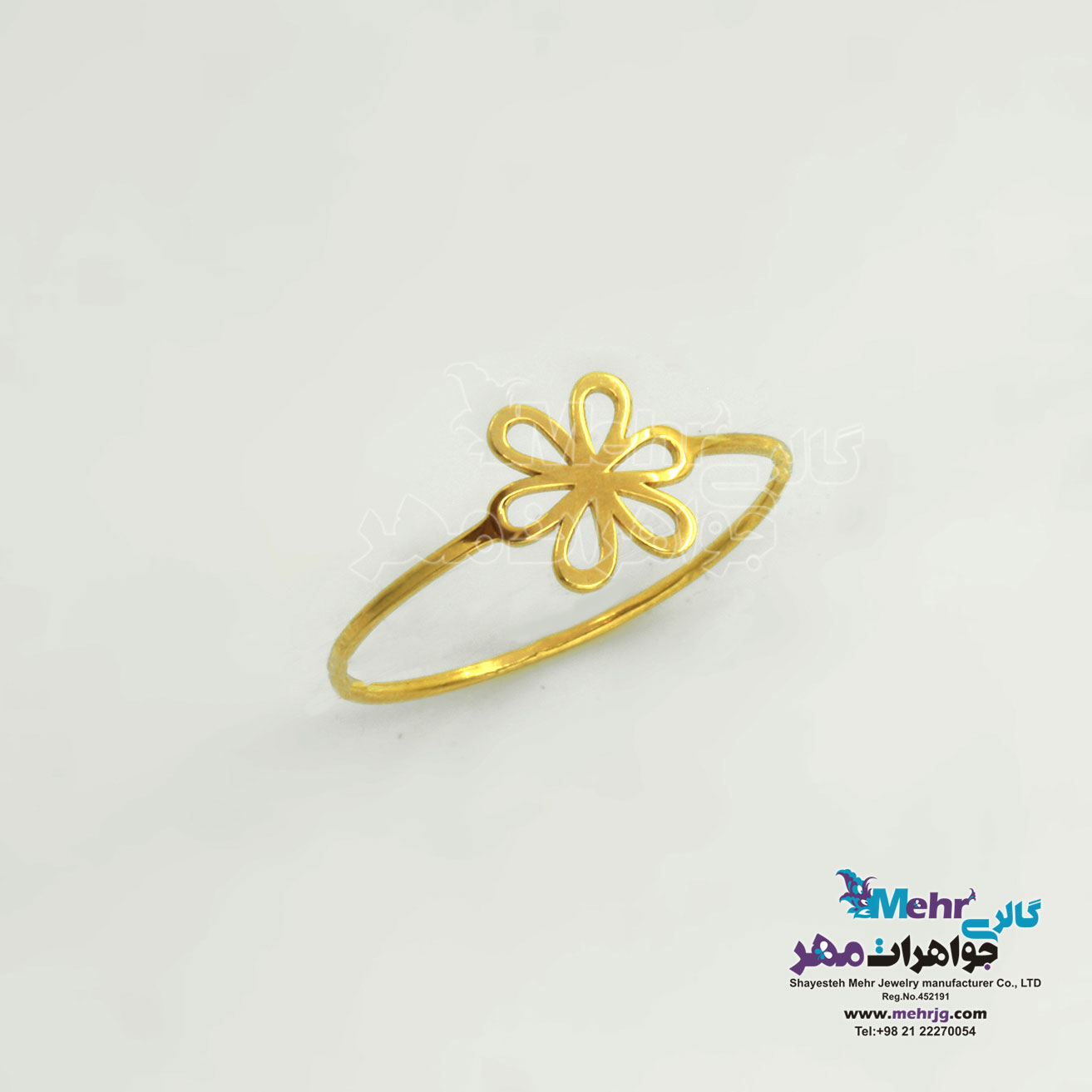 انگشتر طلا - طرح گل