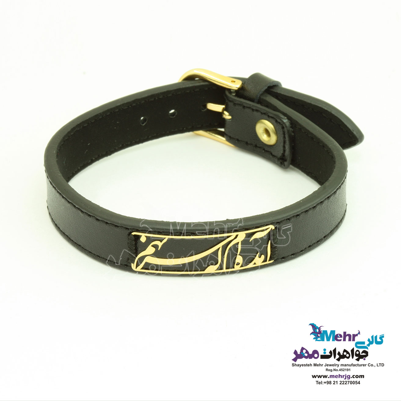 دستبند طلا و چرم - طرح شعر