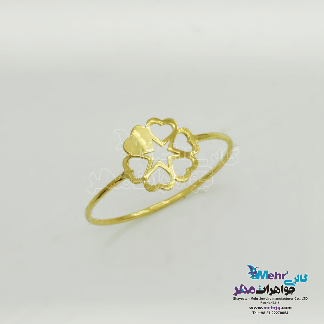 انگشتر طلا - طرح قلب