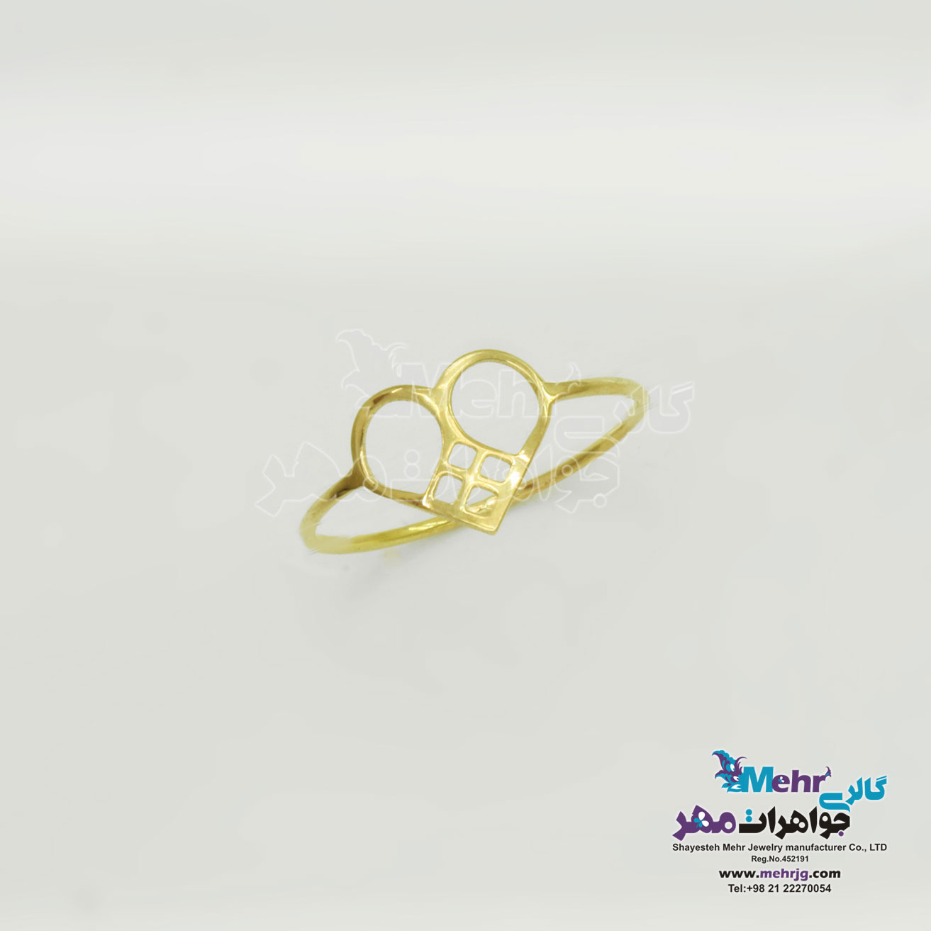 انگشتر طلا - طرح قلب