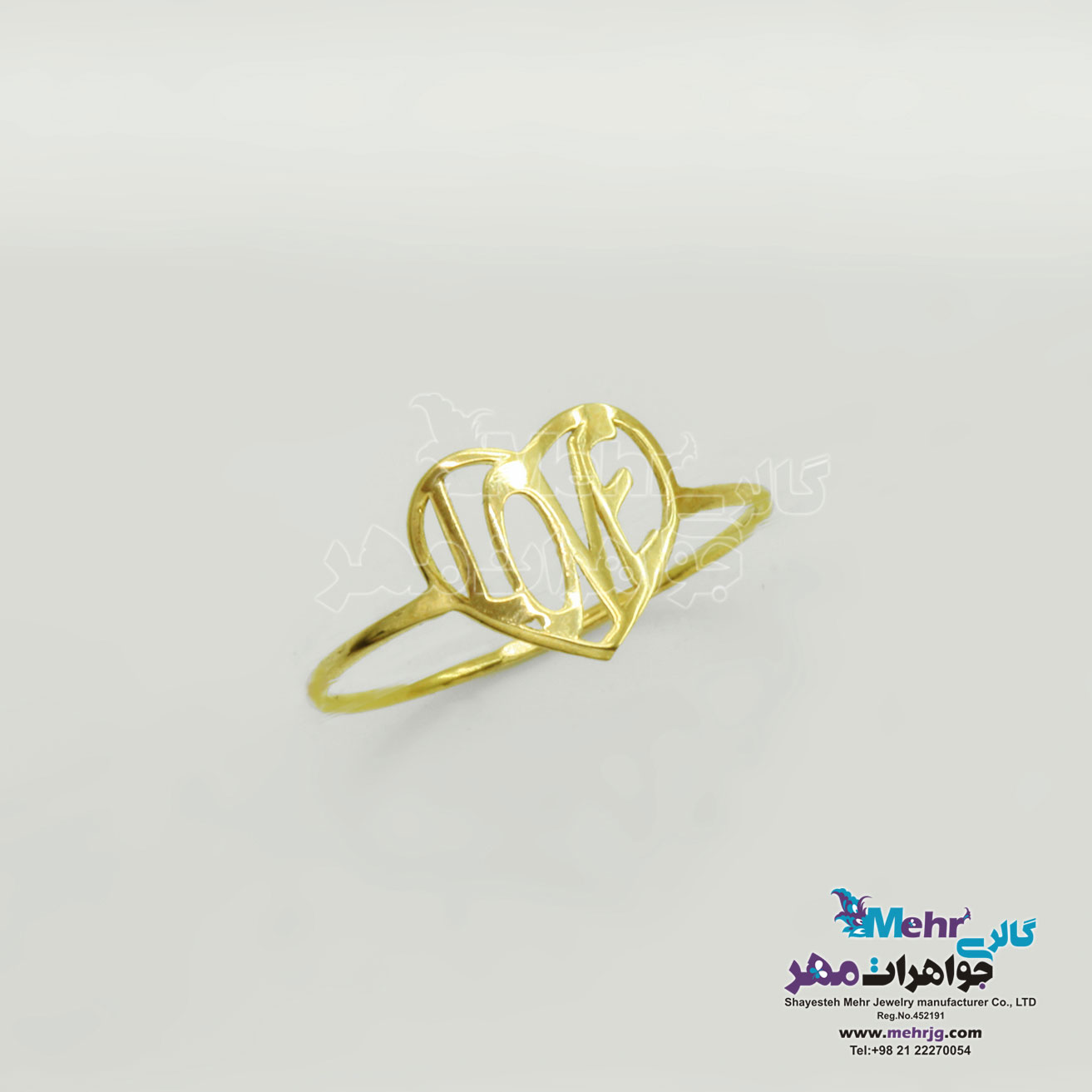 انگشتر طلا - طرح قلب