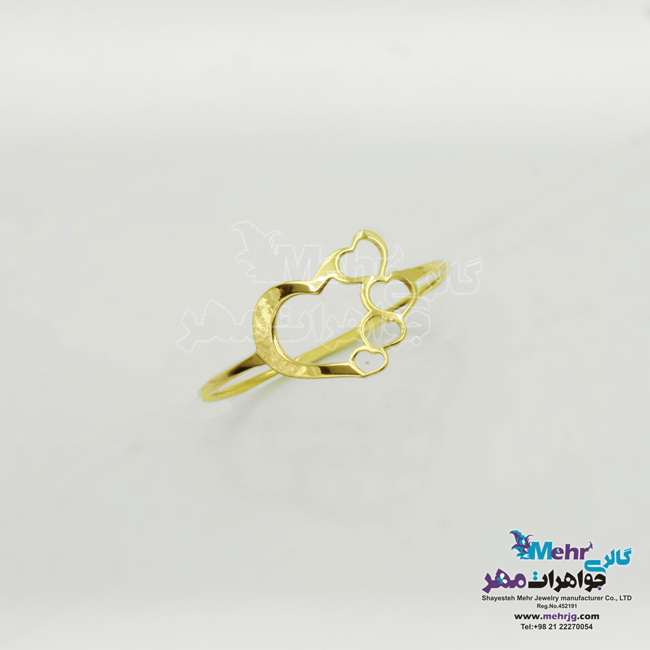 انگشتر طلا - طرح قلب