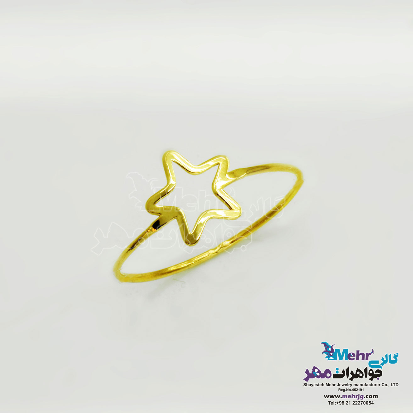 انگشتر طلا - طرح ستاره