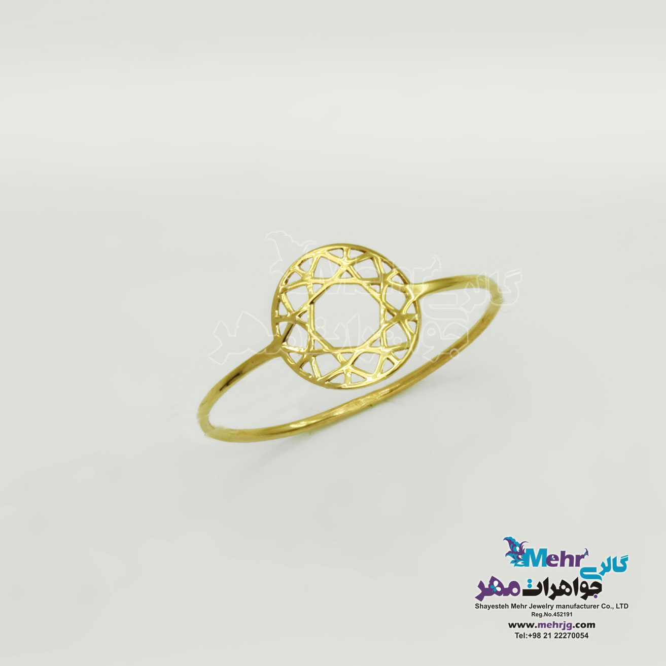 انگشتر طلا - طرح هندسی