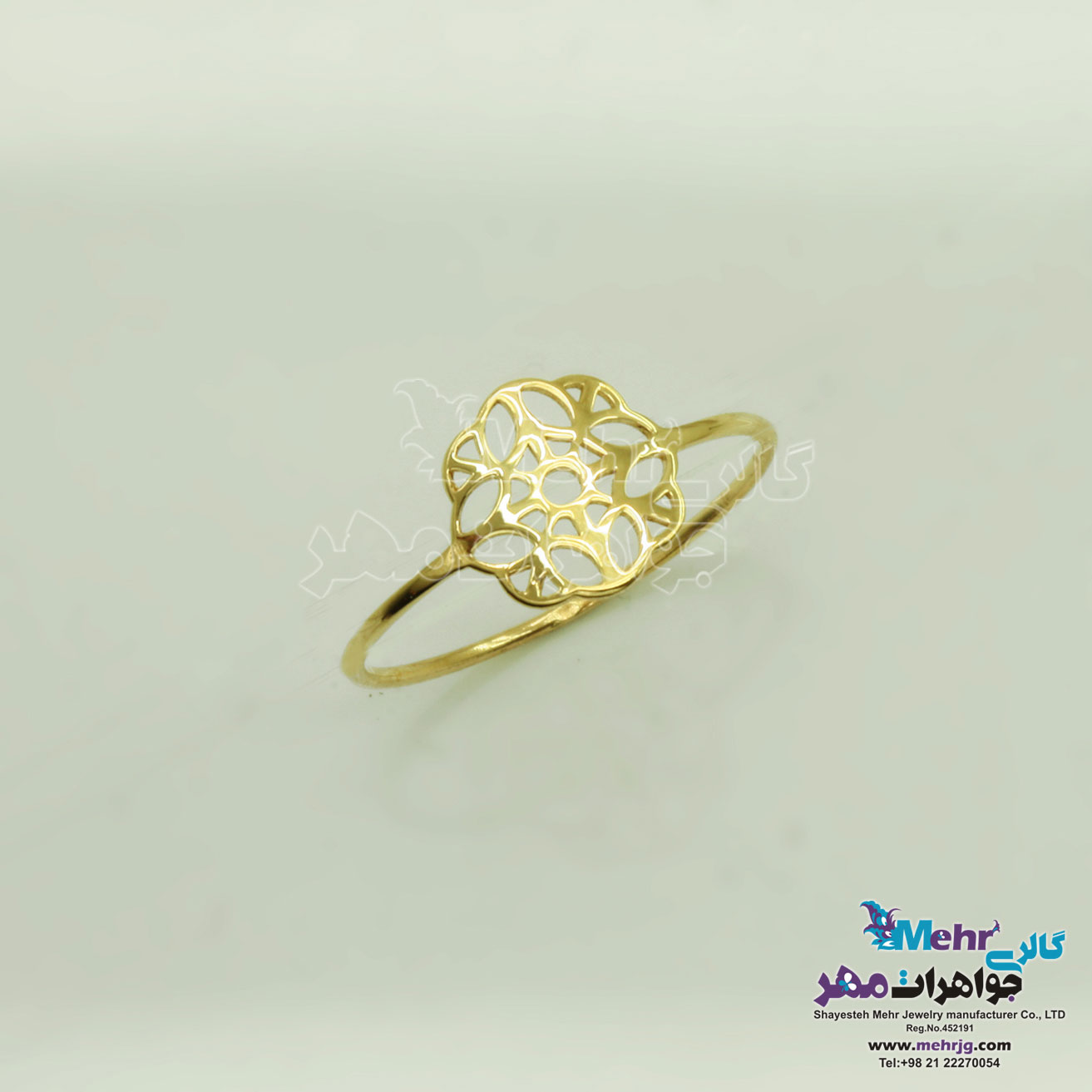 انگشتر طلا - طرح گل