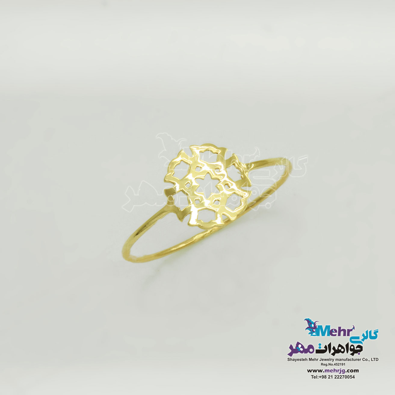 انگشتر طلا - طرح گل