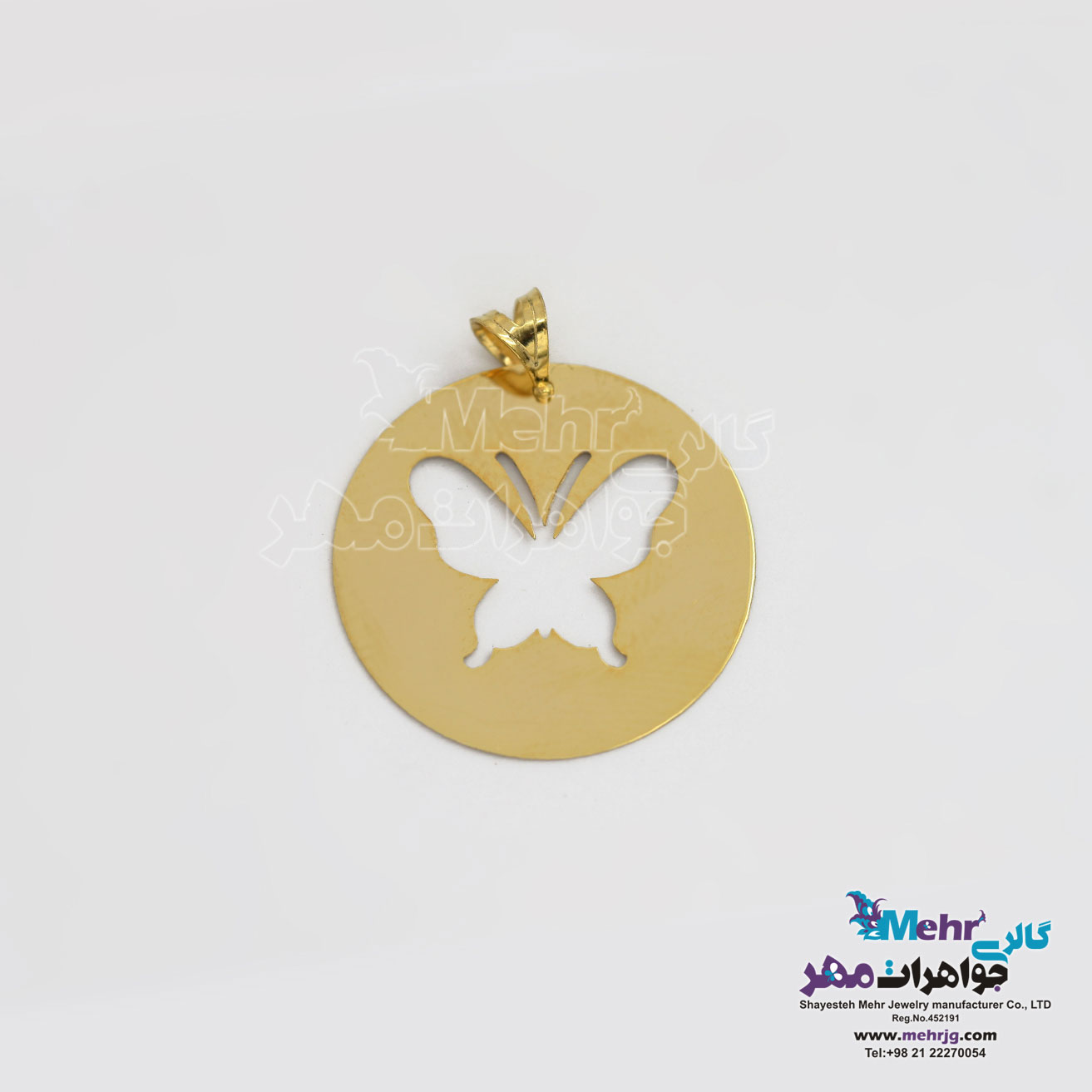آویز طلا - طرح پروانه