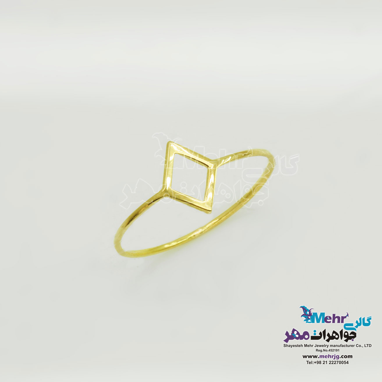 انگشتر طلا - طرح هندسی