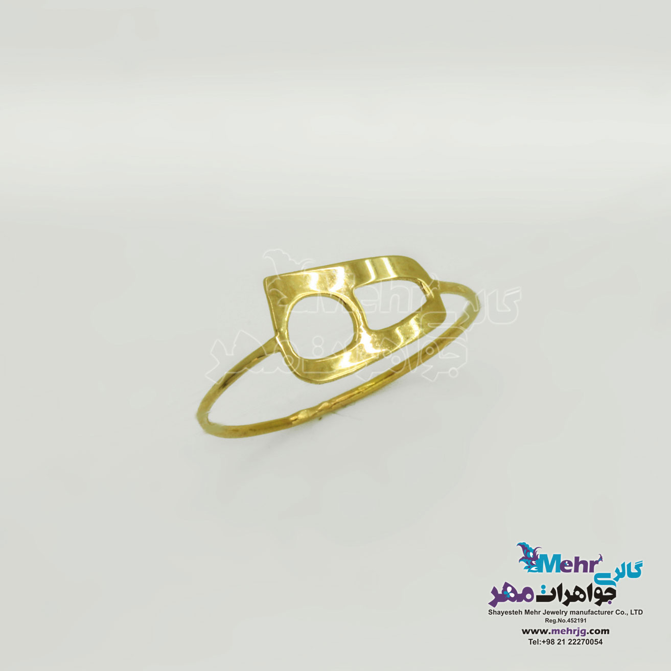 انگشتر طلا - طرح ه نیمایی