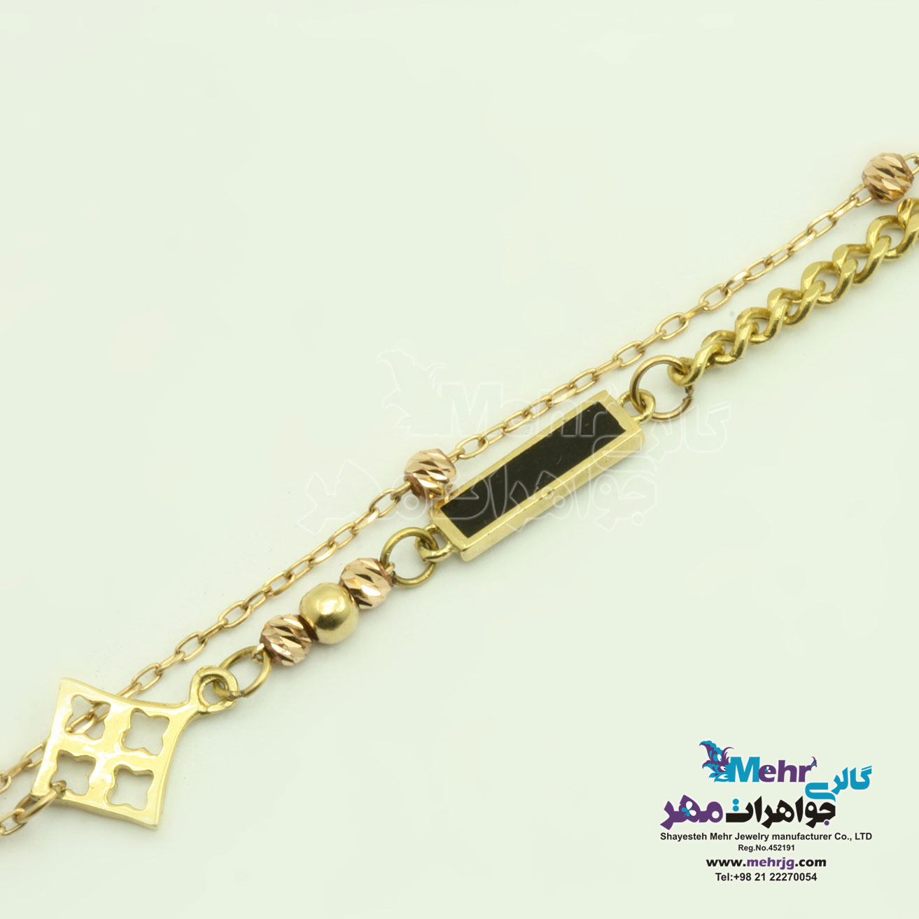 دستبند طلا - طرح هندسی