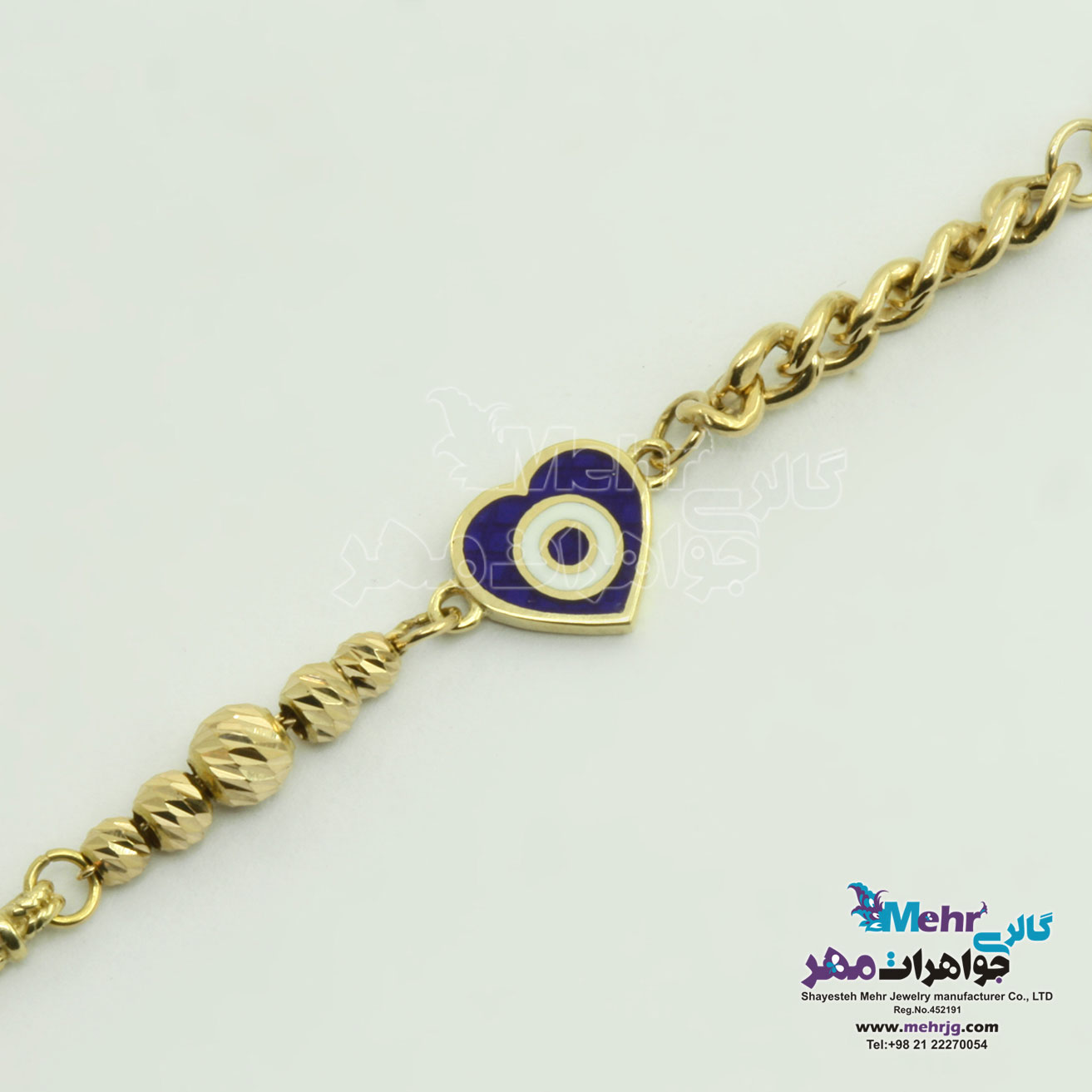 دستبند طلا - طرح چشم نظر