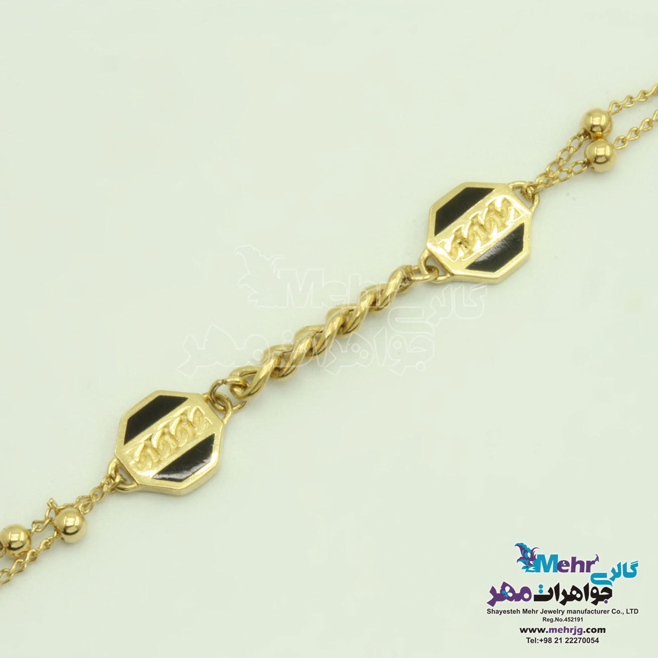 دستبند طلا - طرح هندسی