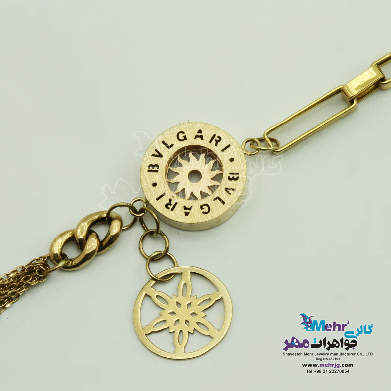دستبند طلا - طرح بولگاری