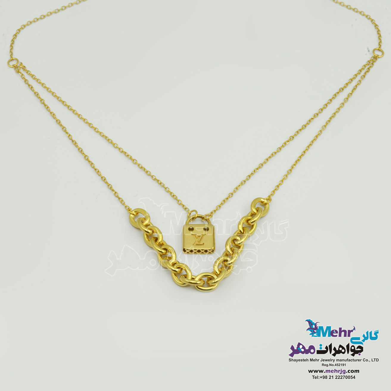 گردن بند طلا - طرح قفل