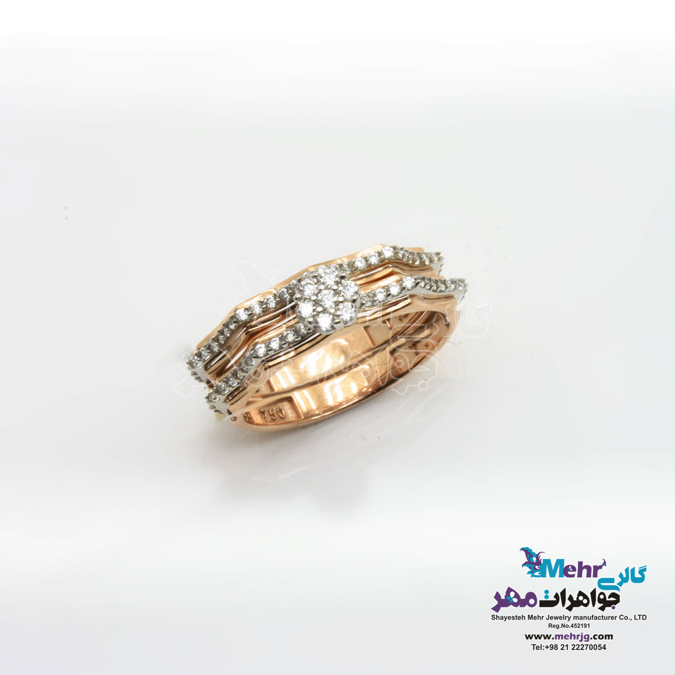 انگشتر طلا - طرح حلقه پشت حلقه