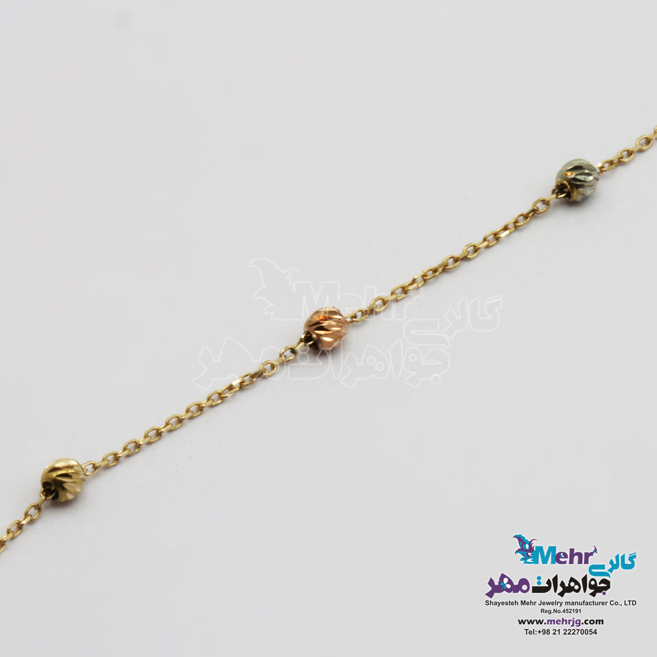 پابند طلا - طرح گوی تراش