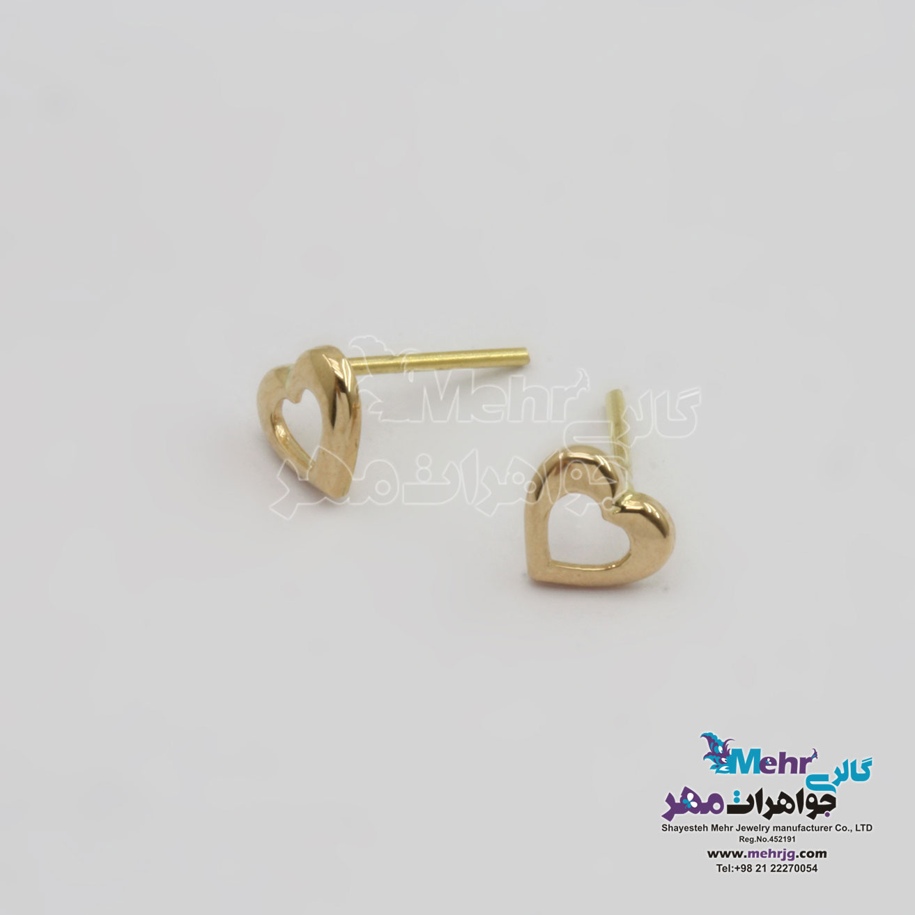 گوشواره طلا - طرح قلب