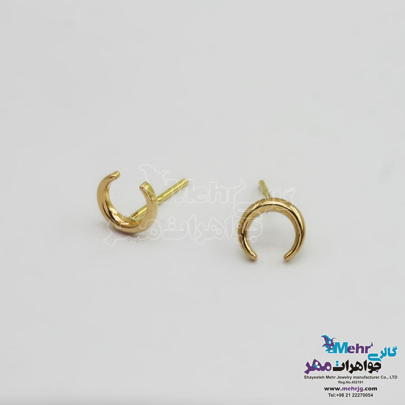 گوشواره طلا - طرح هلال