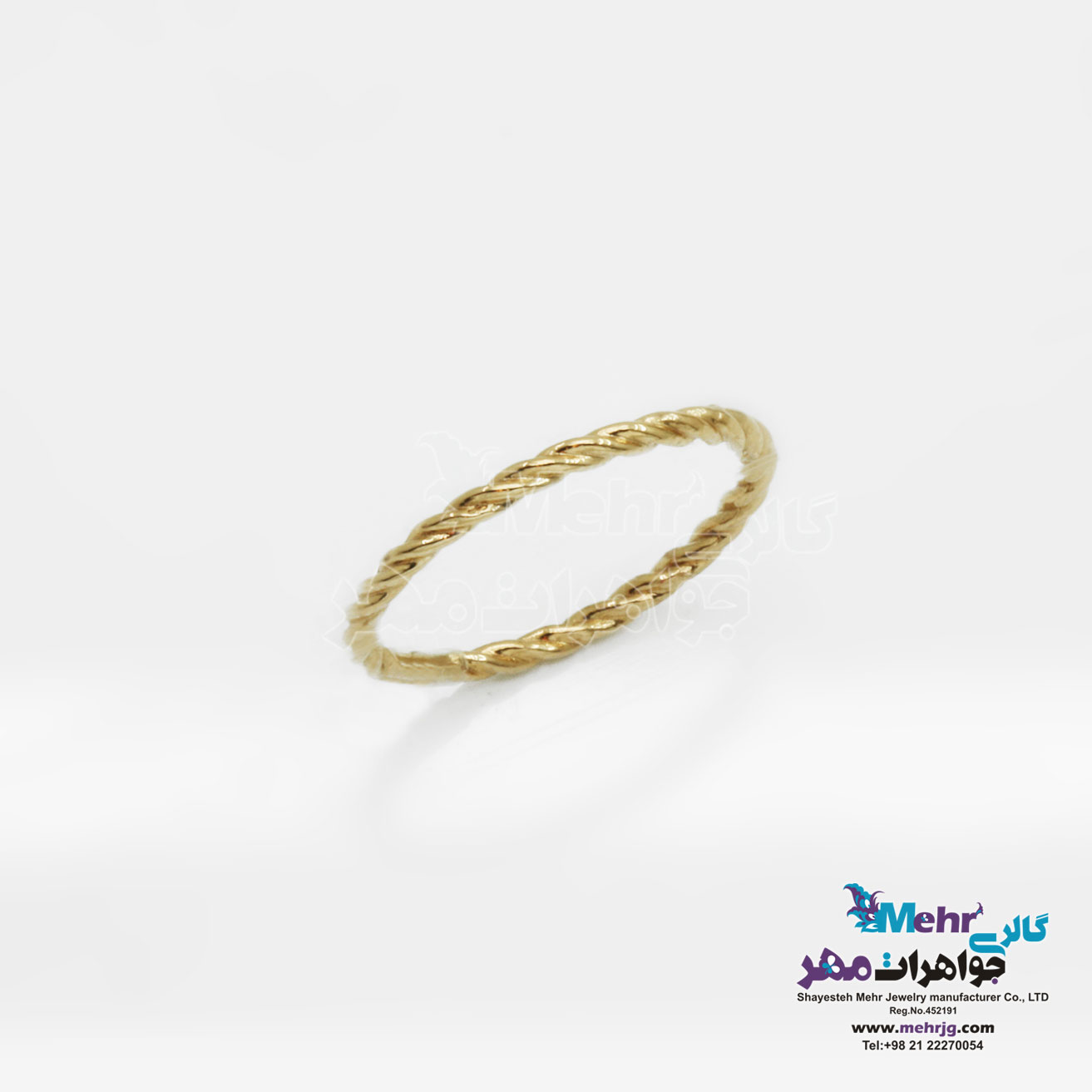 انگشتر طلا - طرح طنابی