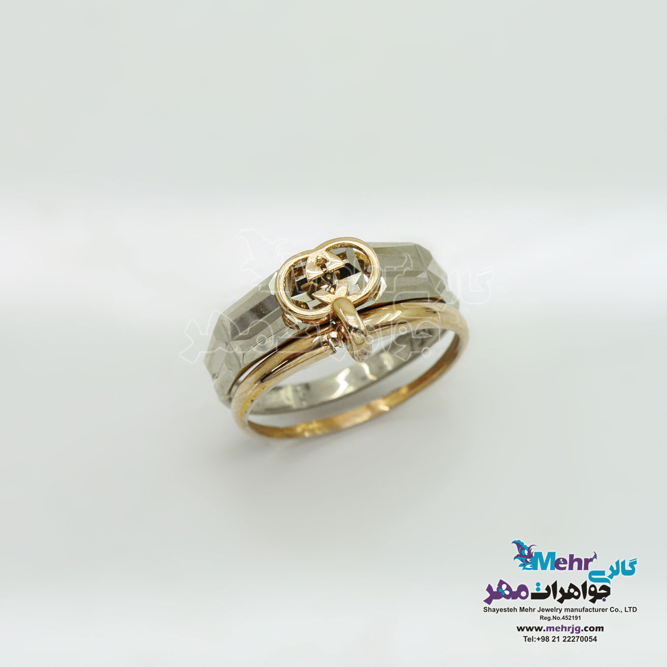 انگشتر طلا - طرح گوچی