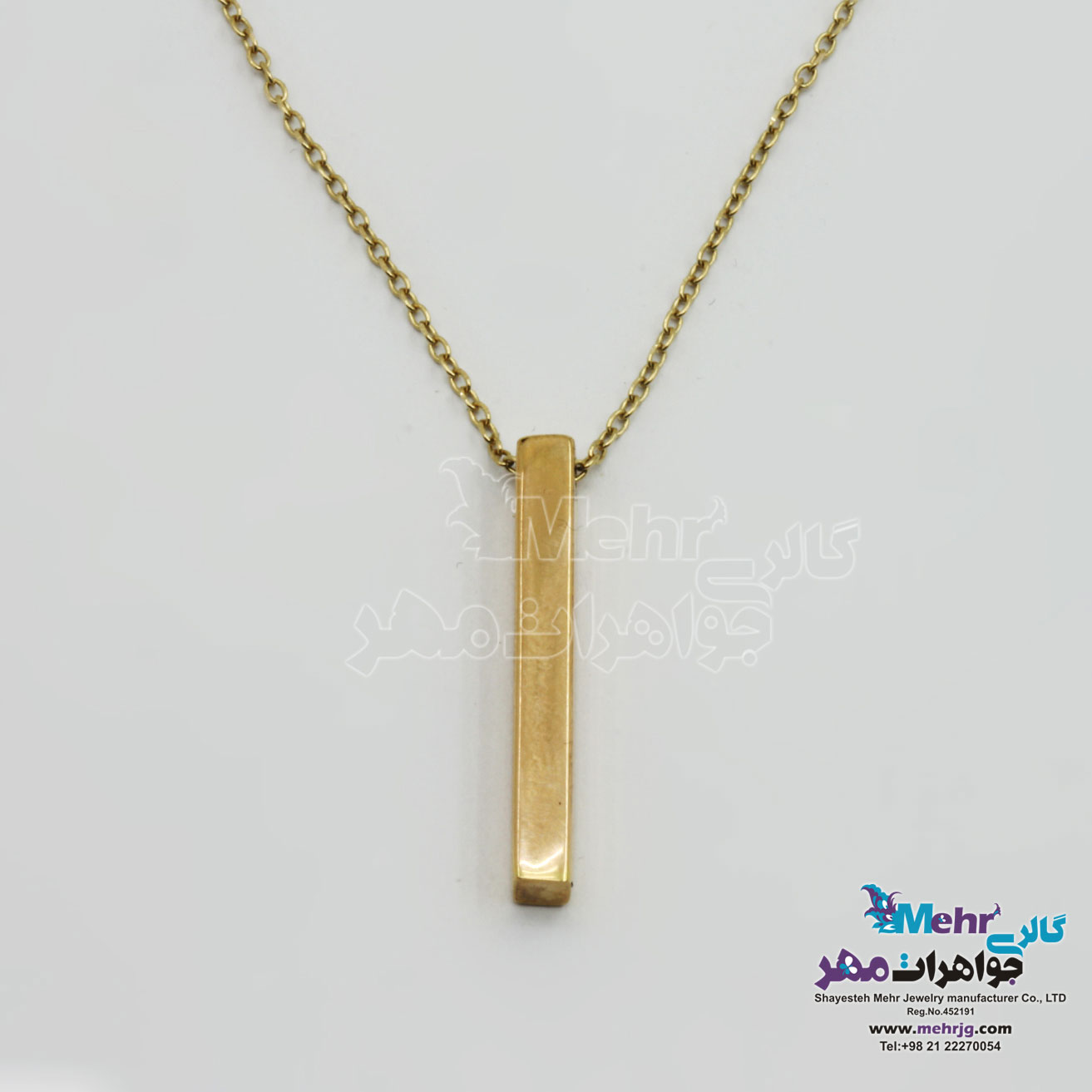 گردنبند طلا - طرح مکعب عشق