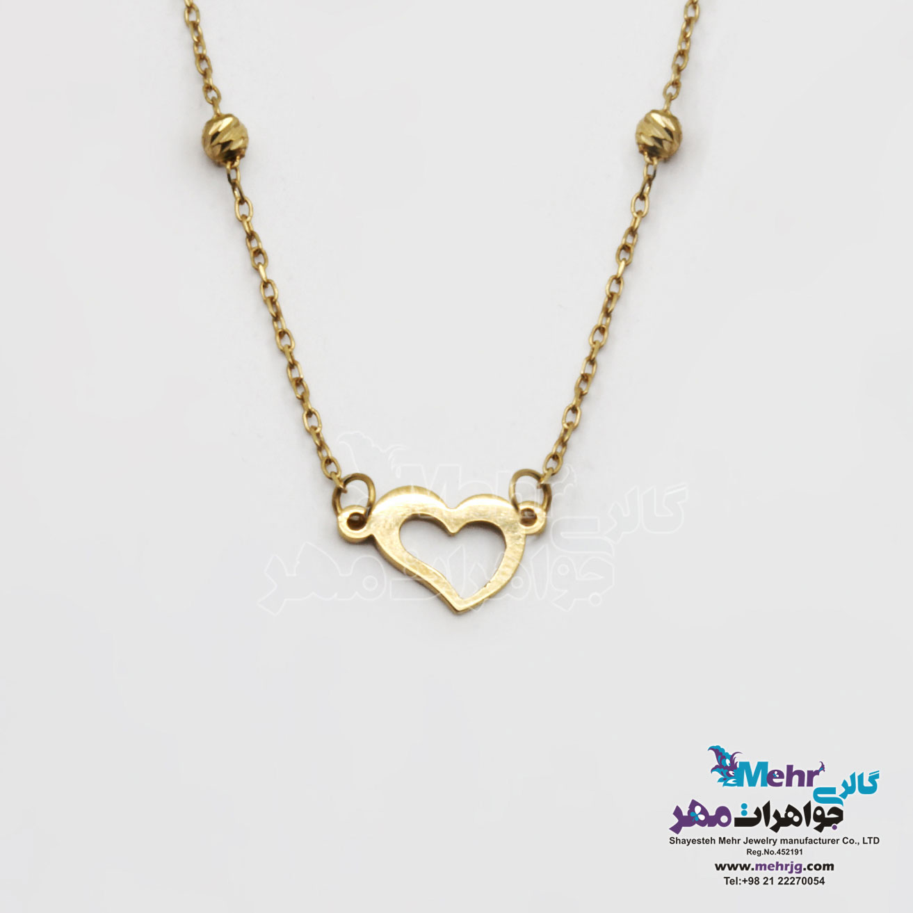 گردنبند طلا - طرح قلب