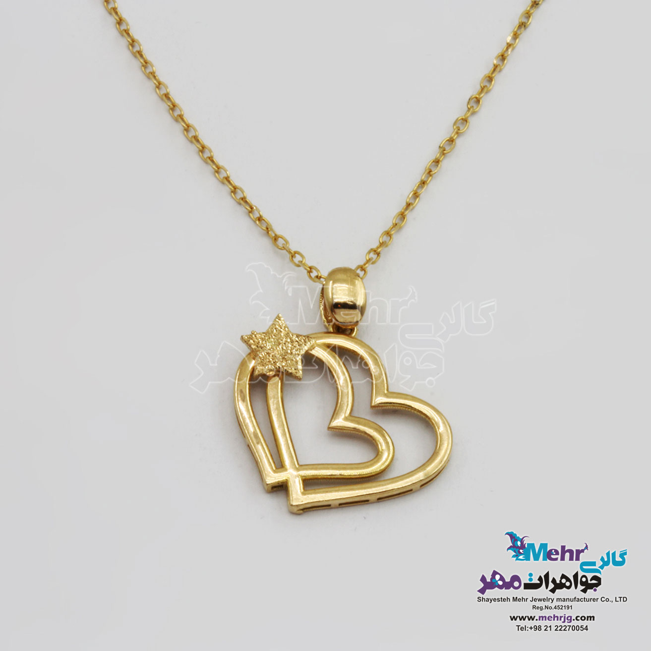 گردنبند طلا - طرح قلب