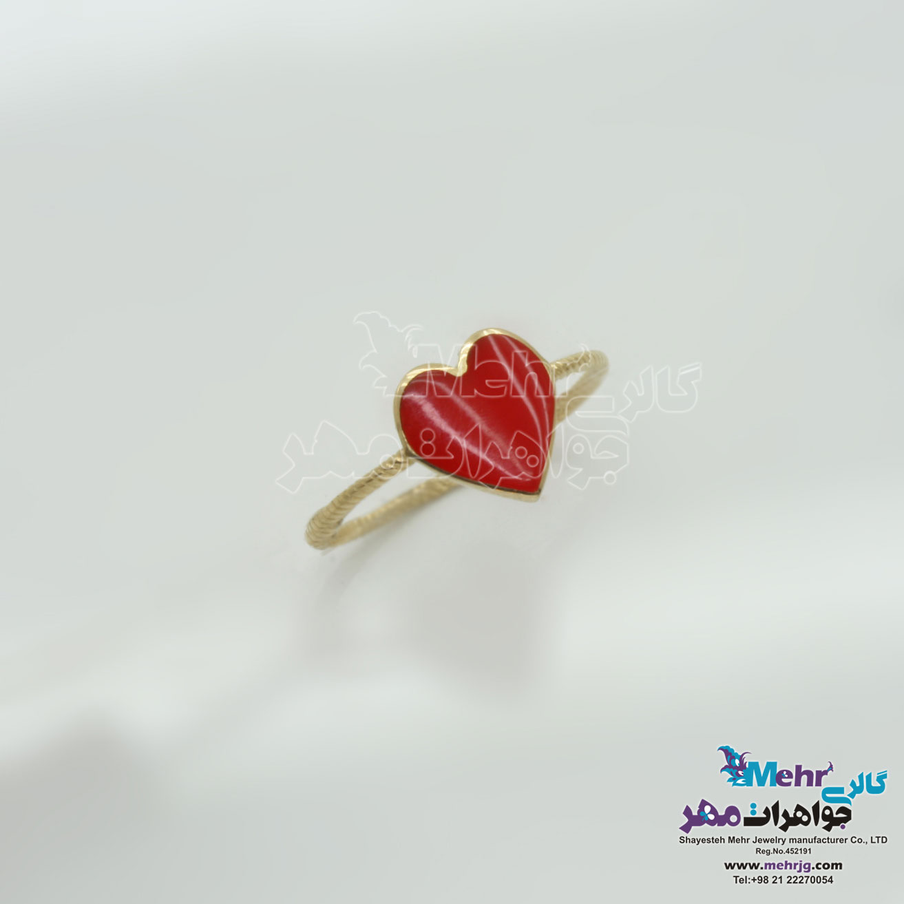 انگشتر طلا - طرح قلب