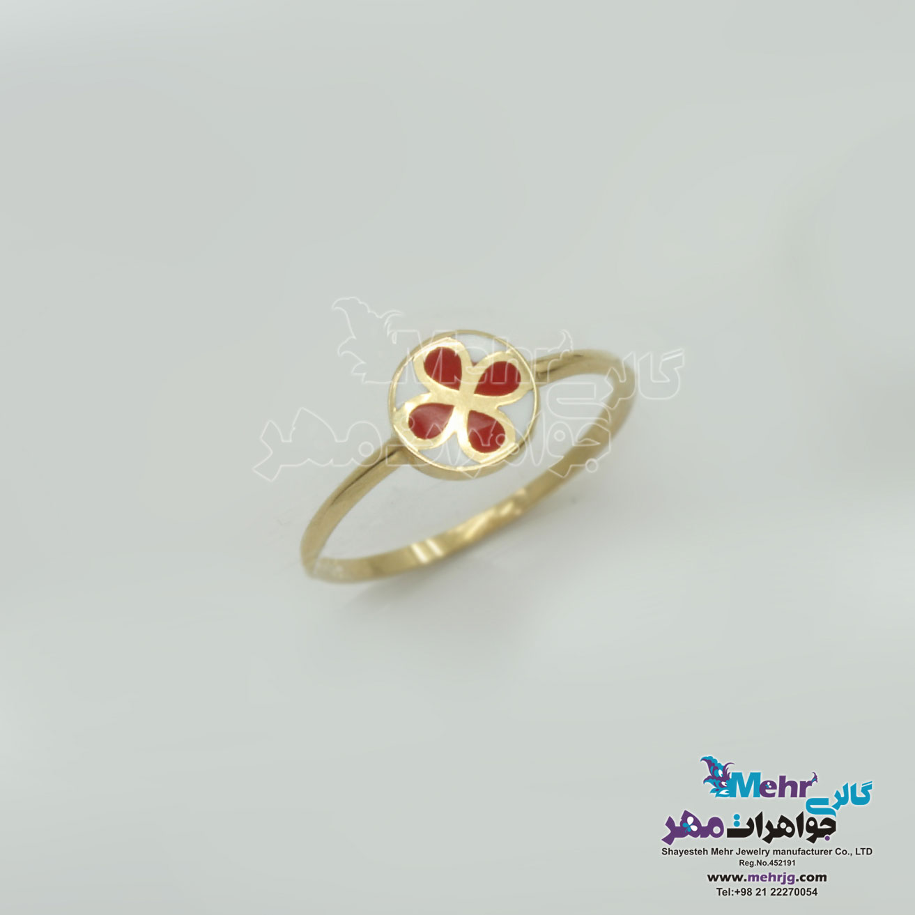 انگشتر طلا- طرح شبدر