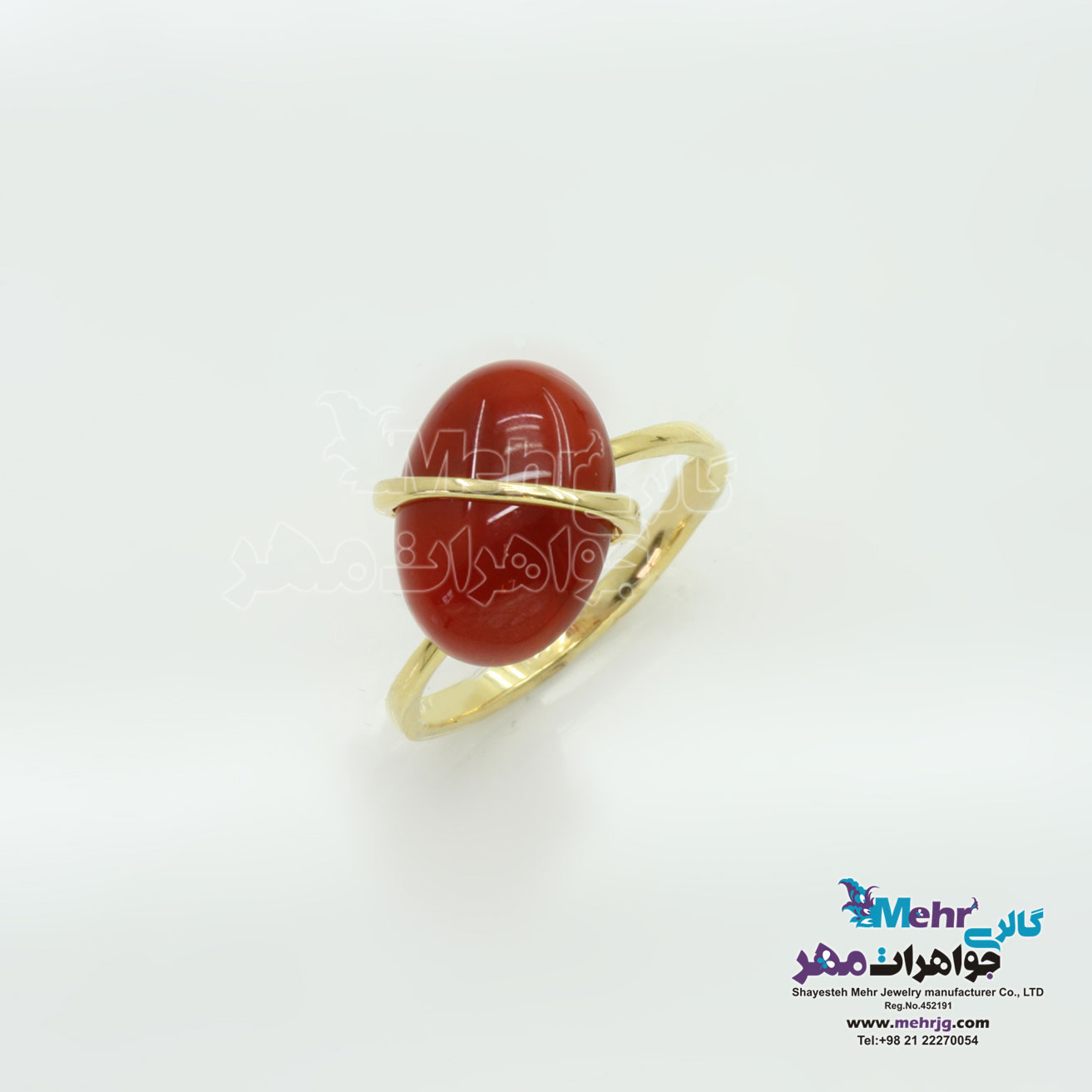 انگشتر طلا- سنگ عقیق