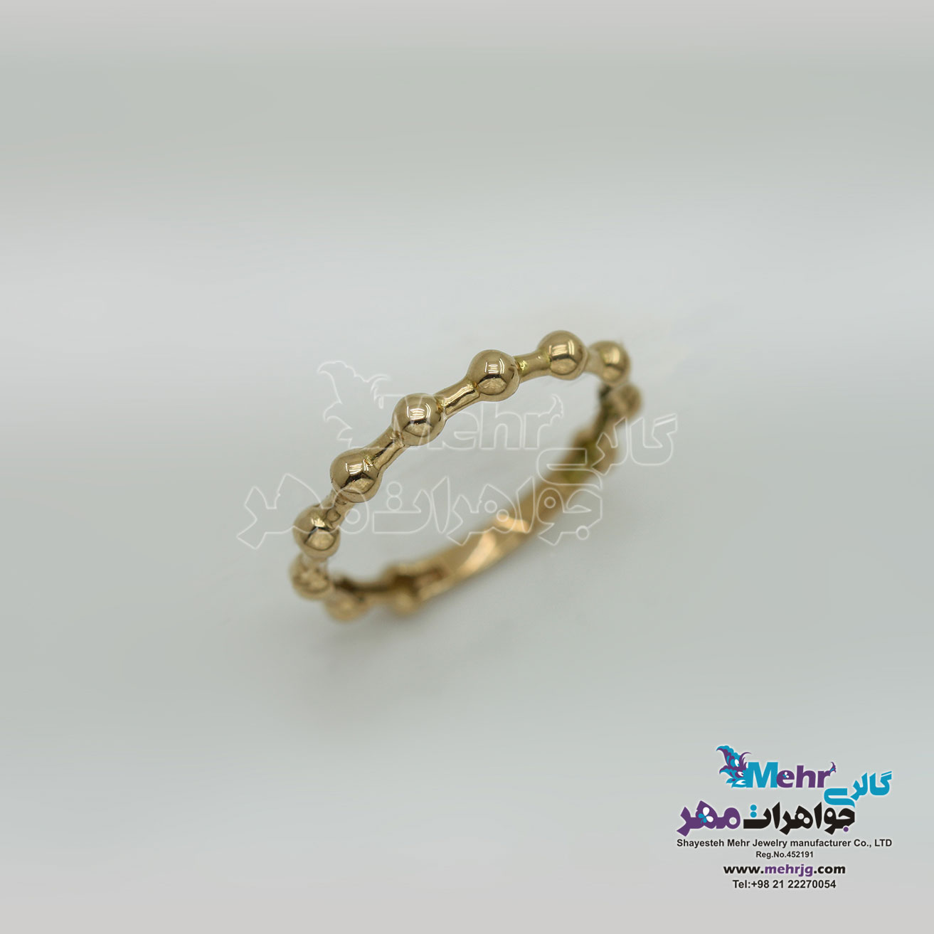 انگشتر طلا- طرح تیله