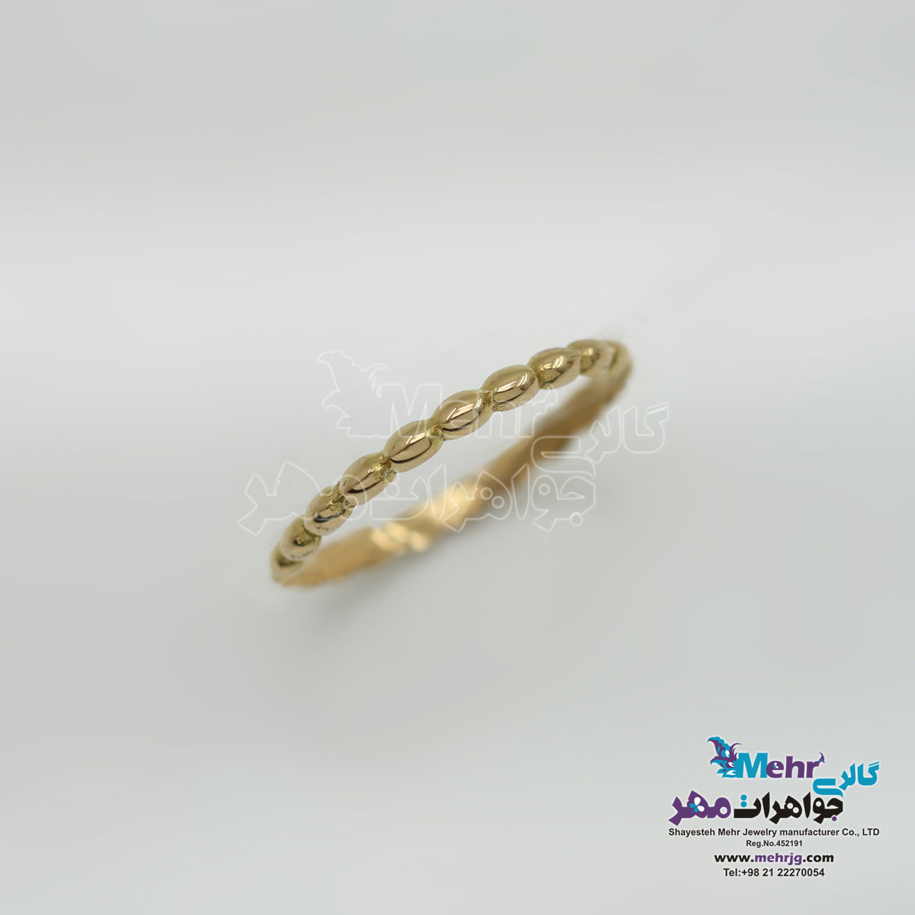 انگشتر طلا- طرح بیضی