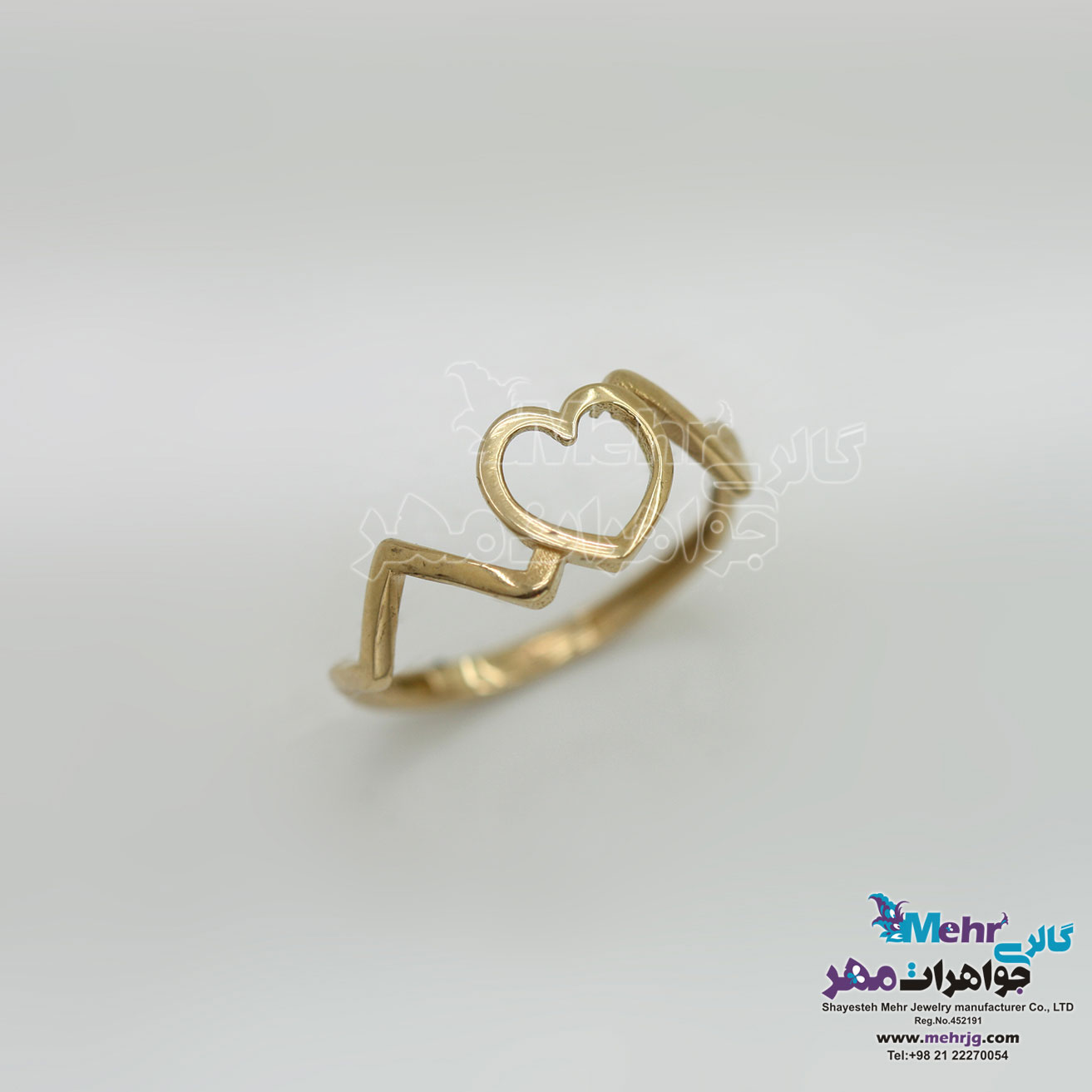 انگشتر طلا- طرح قلب