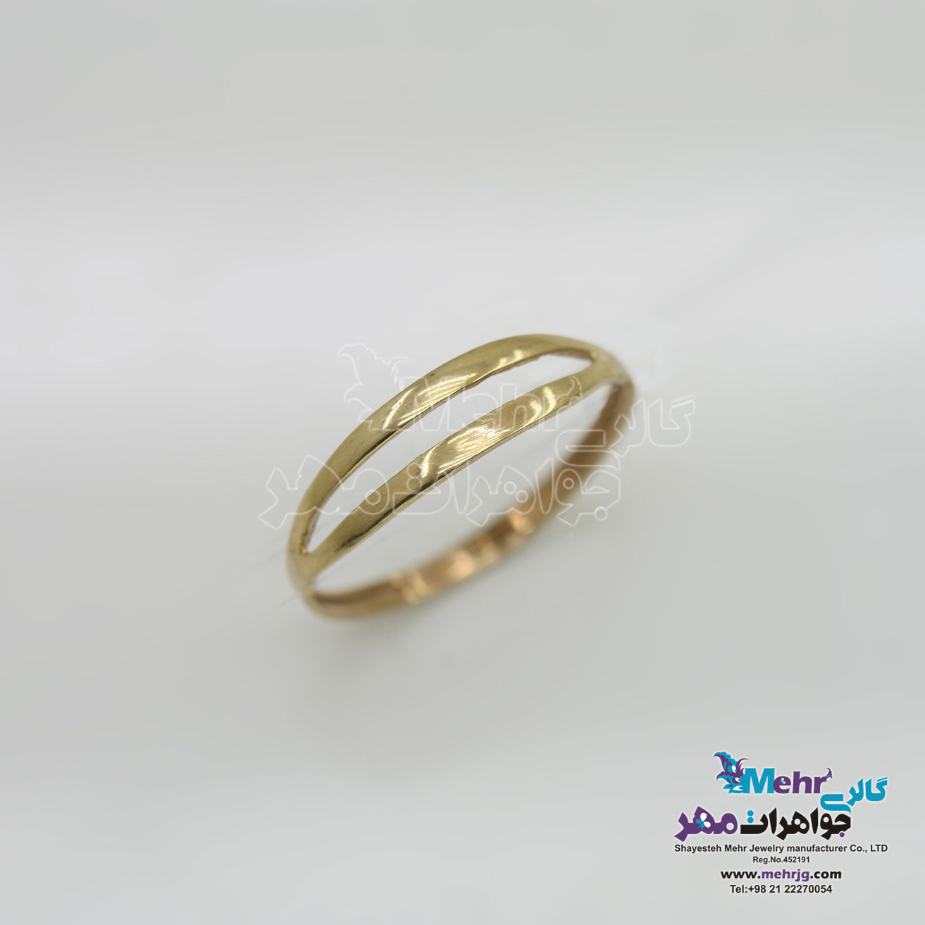 انگشتر طلا- طرح خط موازی