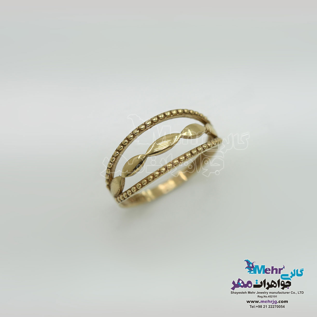 انگشتر طلا- طرح خطوط موازی