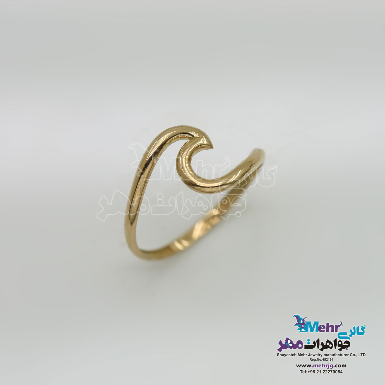 انگشتر طلا- طرح موج